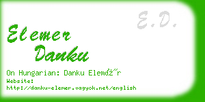 elemer danku business card